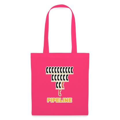 Pipeline. Isotype-Motiv Stoffbeutel, Farbe Azalea