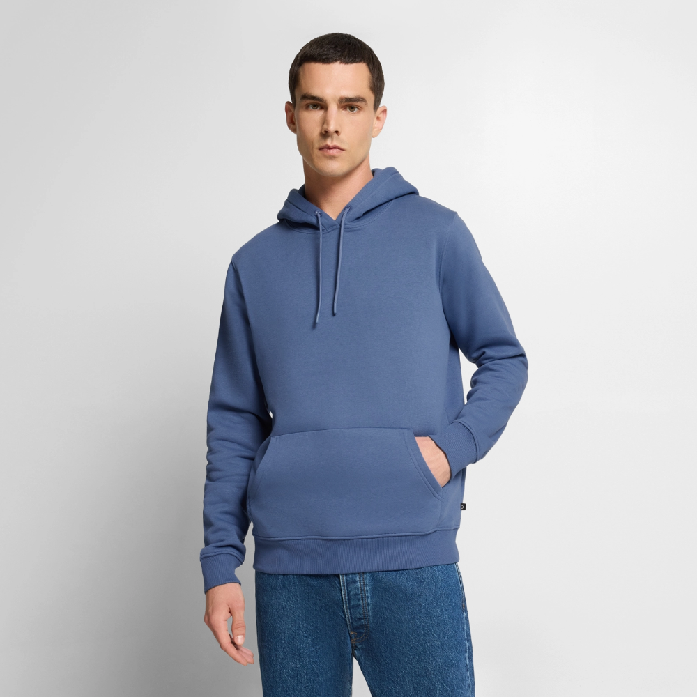 Männer Premium Hoodie - personalisierbare Vorder- und Rückseite - Taubenblau