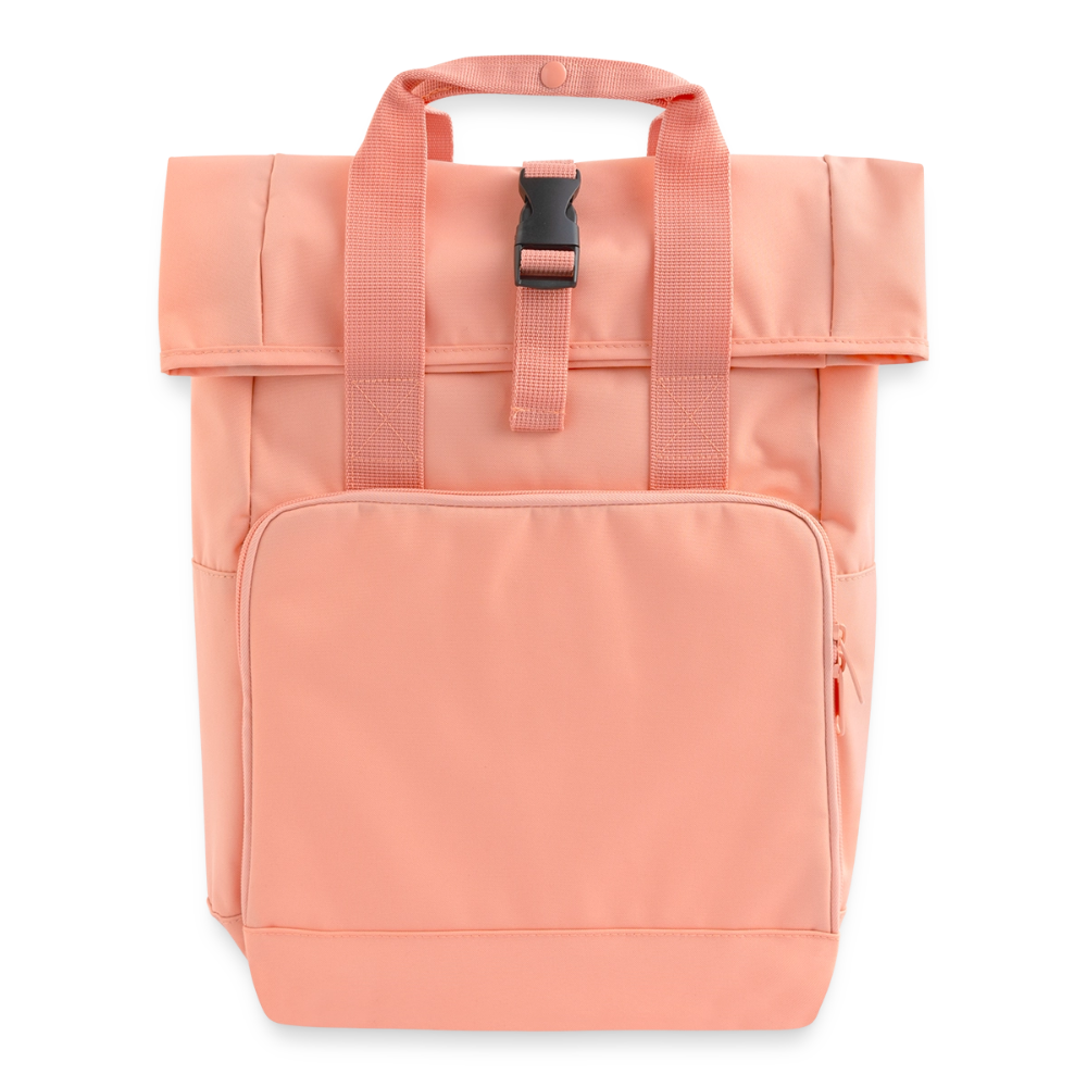 Rolltop Rucksack mit zwei Griffen - personalisierbar - Chintzrosa