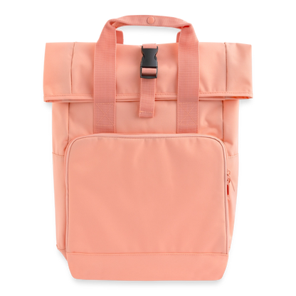Rolltop Rucksack mit zwei Griffen - personalisierbar - Chintzrosa