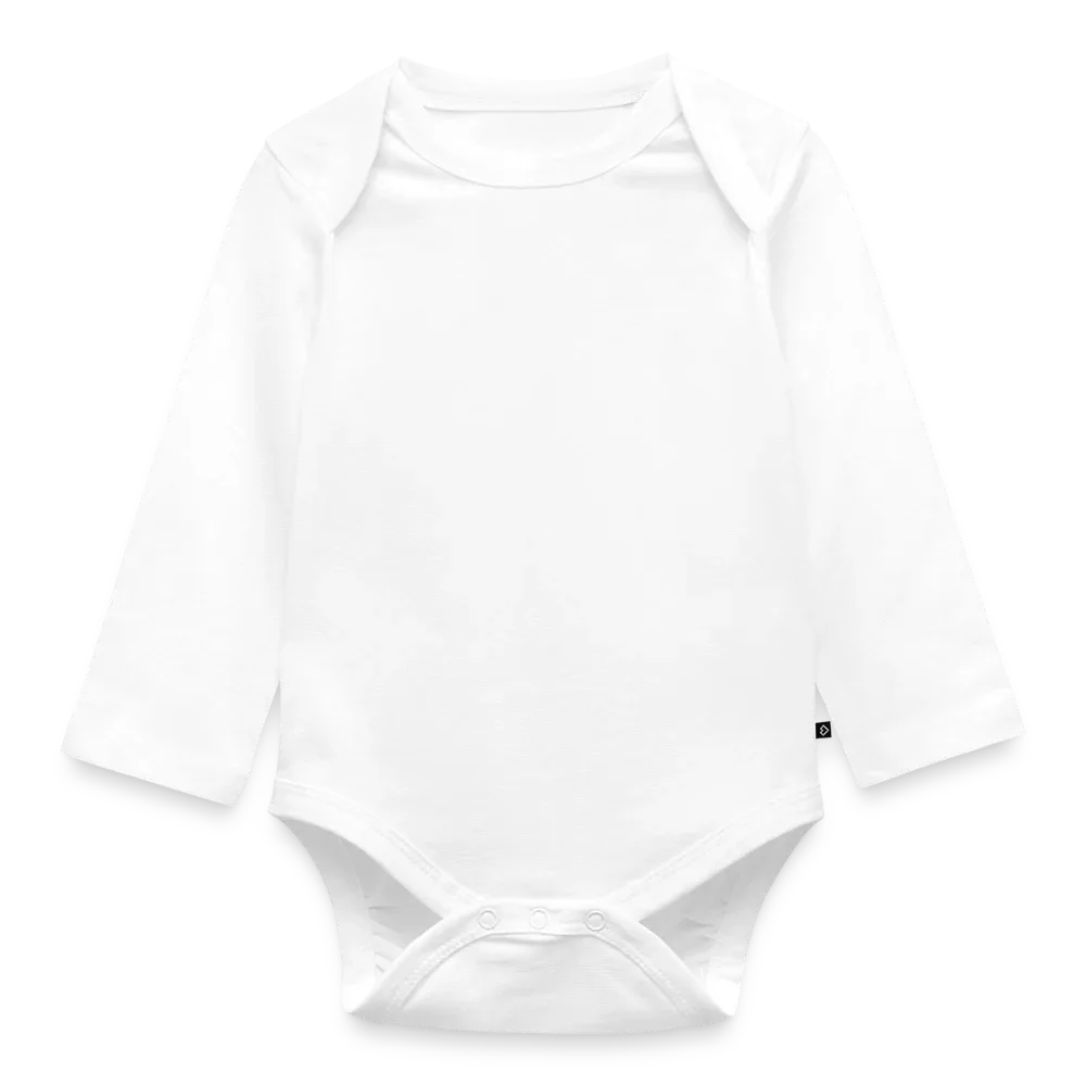 Baby Bio-Langarm-Body - personalisierbar - Weiß