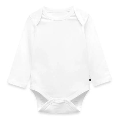 Baby Bio-Langarm-Body - personalisierbar - Weiß
