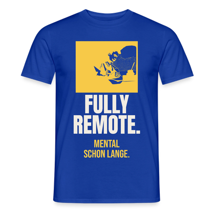 Fully remote Motiv-T-Shirt für Männer, Farbe Dunkelblau