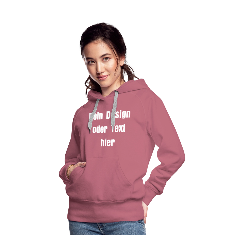 Frauen Premium Hoodie - personalisierbare Vorder- und Rückseite - Malve