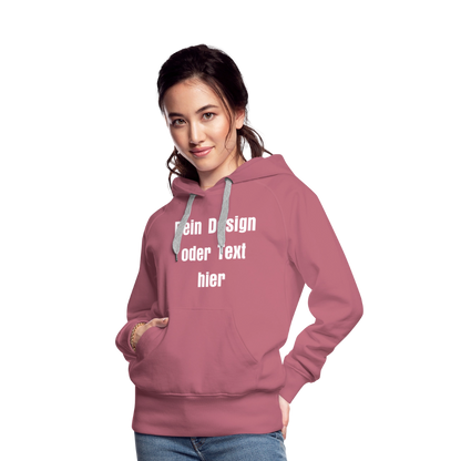 Frauen Premium Hoodie - personalisierbare Vorder- und Rückseite - Malve
