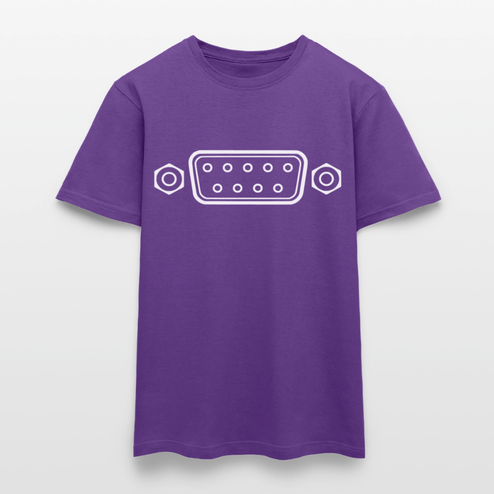DB-9 RS-232 Retro T-Shirt für Herren - Lila