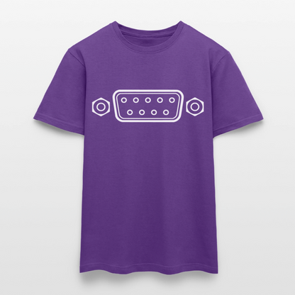 DB-9 RS-232 Retro T-Shirt für Herren - Lila