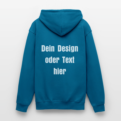 Unisex Hoodie - personalisierbare Vorder- und Rückseite - Tiefseeblau 