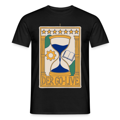 Der Go-Live. Tarot-Motiv Motiv-T-Shirt für Männer, Farbe Schwarz
