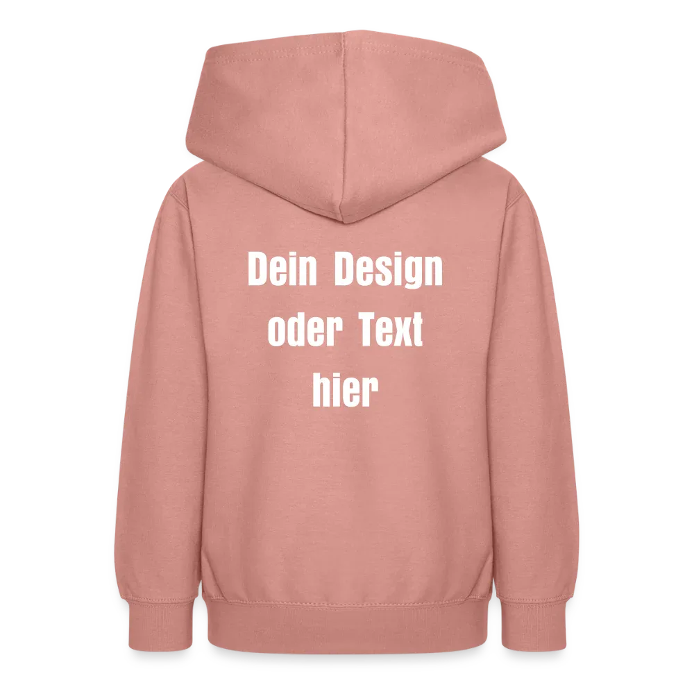 Teenager Hoodie - personalisierbare Vorder- und Rückseite - Altrosa