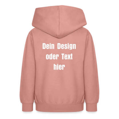Teenager Hoodie - personalisierbare Vorder- und Rückseite - Altrosa