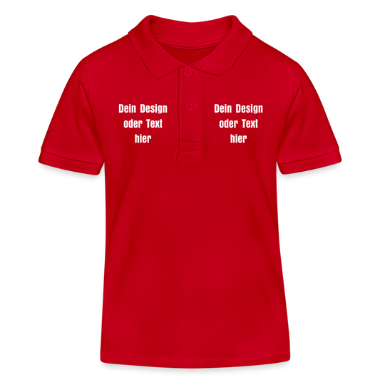 Stanley/Stella Kinder Bio-Poloshirt MINI SPRINTER - personalisierbar - Rot