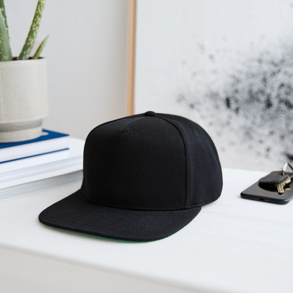 Snapback Cap - personalisierbar - Schwarz/Schwarz
