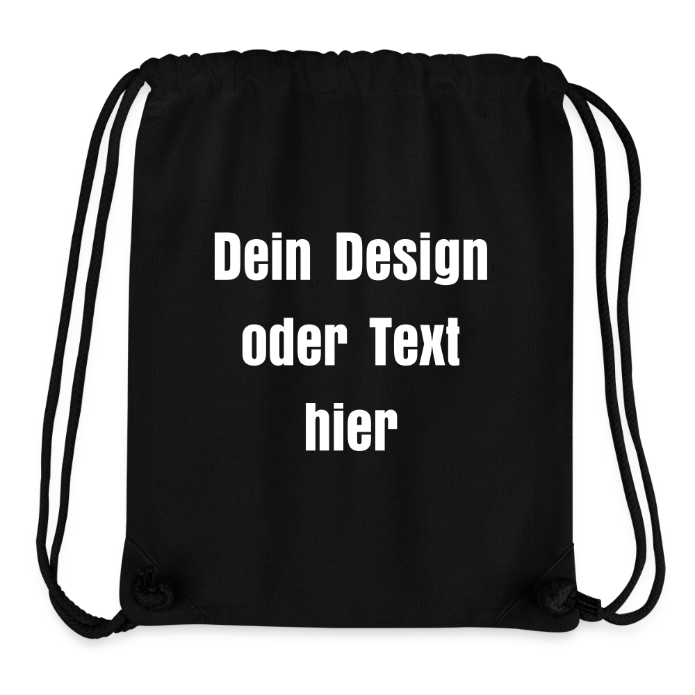 Stanley/Stella recycelter Gym Bag - personalisierbar - Schwarz