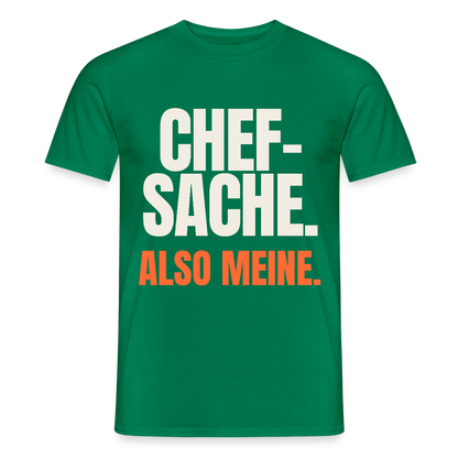 "Chefsache. Also meine." Motiv-T-Shirt für Männer, Farbe Kelly Green