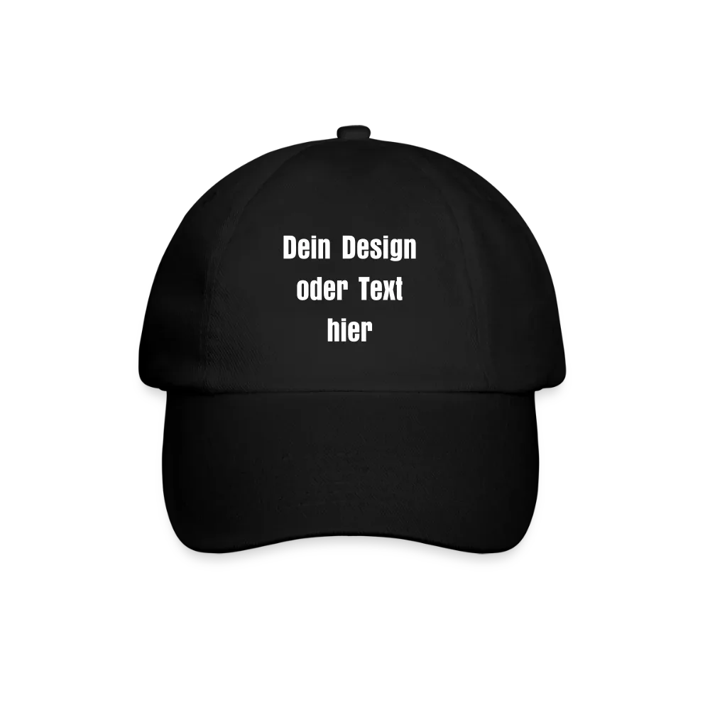 Baseballkappe - personalisierbar - Schwarz/Schwarz