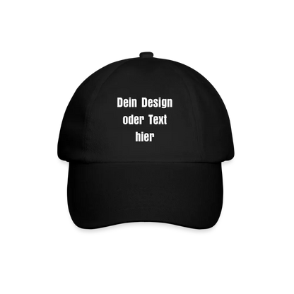Baseballkappe - personalisierbar - Schwarz/Schwarz