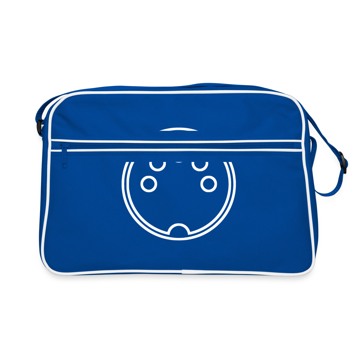 "DIN 41524" Motiv-Retro-Tasche, Farbe Blau/Weiß