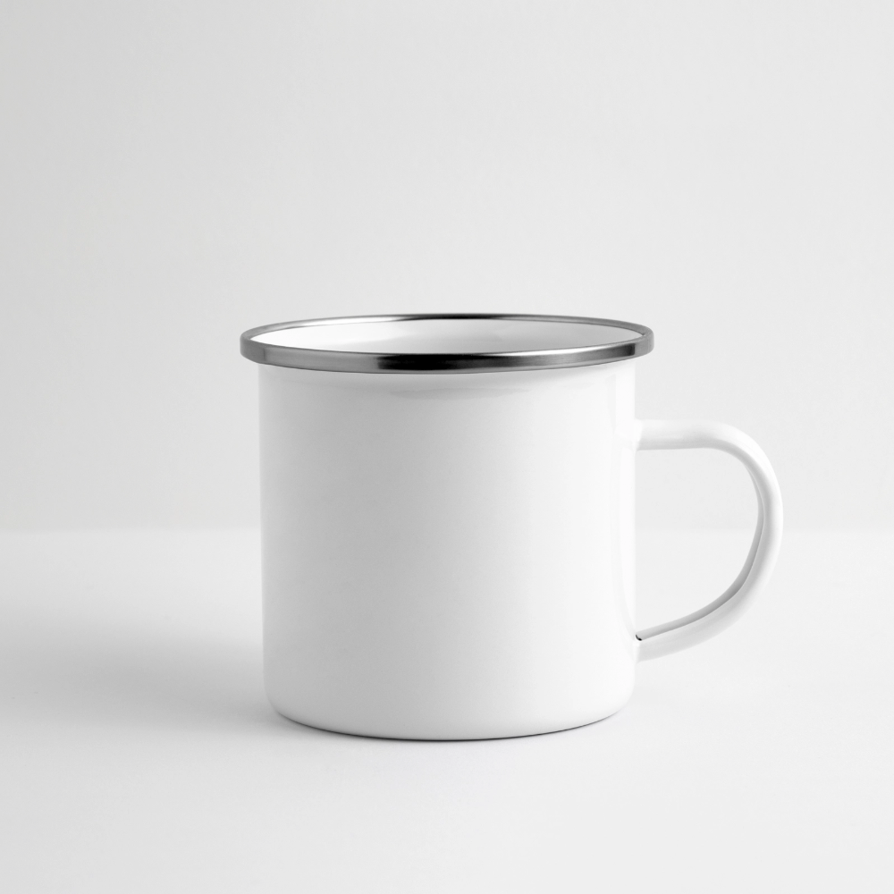 Emaille-Tasse 300ml - personalisierbar - Weiß