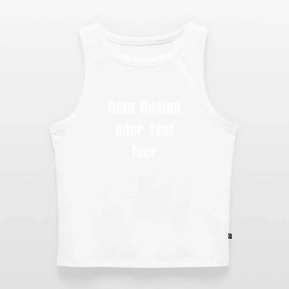 Frauen Cropped Tank Top - personalisierbar - Weiß