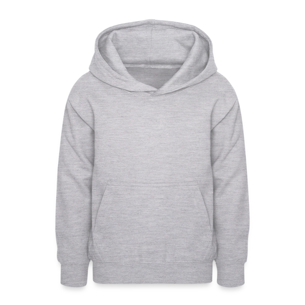 Teenager Hoodie - personalisierbare Vorder- und Rückseite - Hellgrau meliert