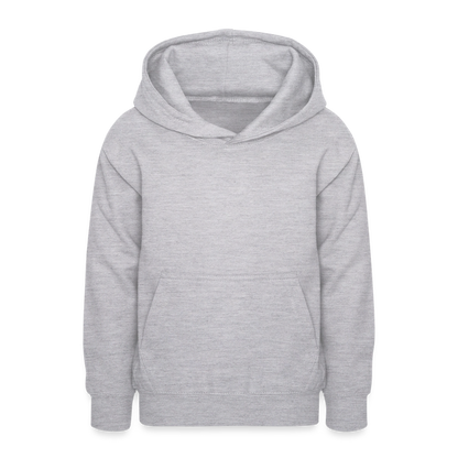 Teenager Hoodie - personalisierbare Vorder- und Rückseite - Hellgrau meliert