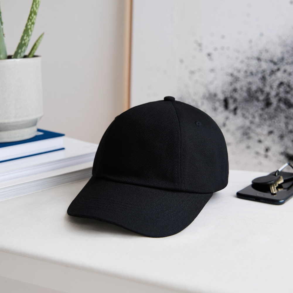 Baseballkappe - personalisierbar - Schwarz/Schwarz