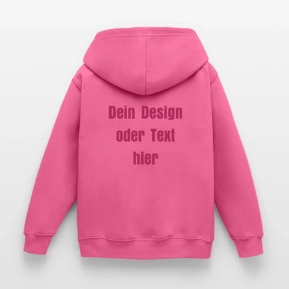 Kinder Hoodie - personalisierbare Vorder- und Rückseite - Pink