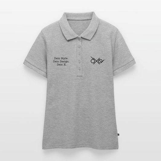Stanley/Stella Frauen Bio-Poloshirt ELLISER - personalisierbar - Grau meliert