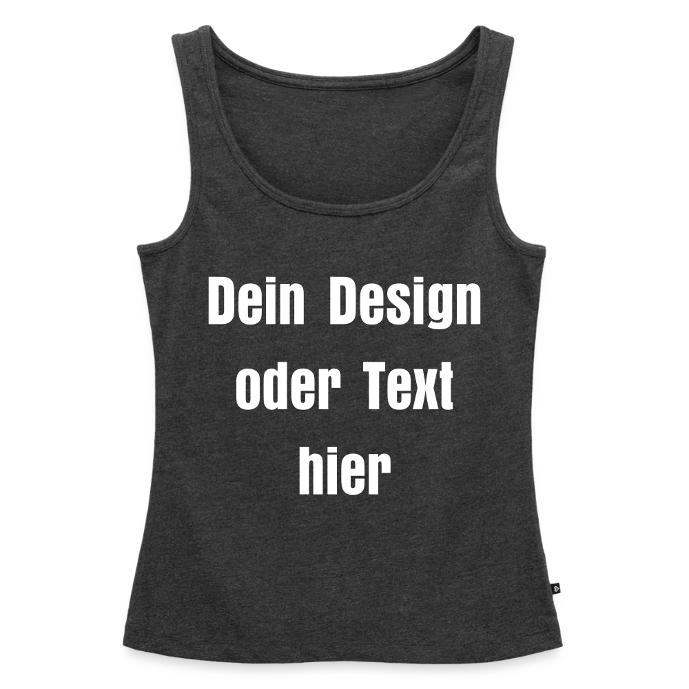Frauen Premium Tank Top - personalisierbar - Anthrazit meliert