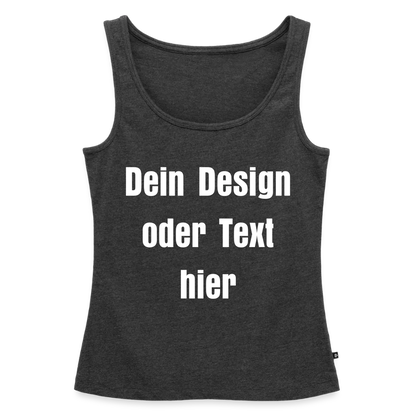 Frauen Premium Tank Top - personalisierbar - Anthrazit meliert