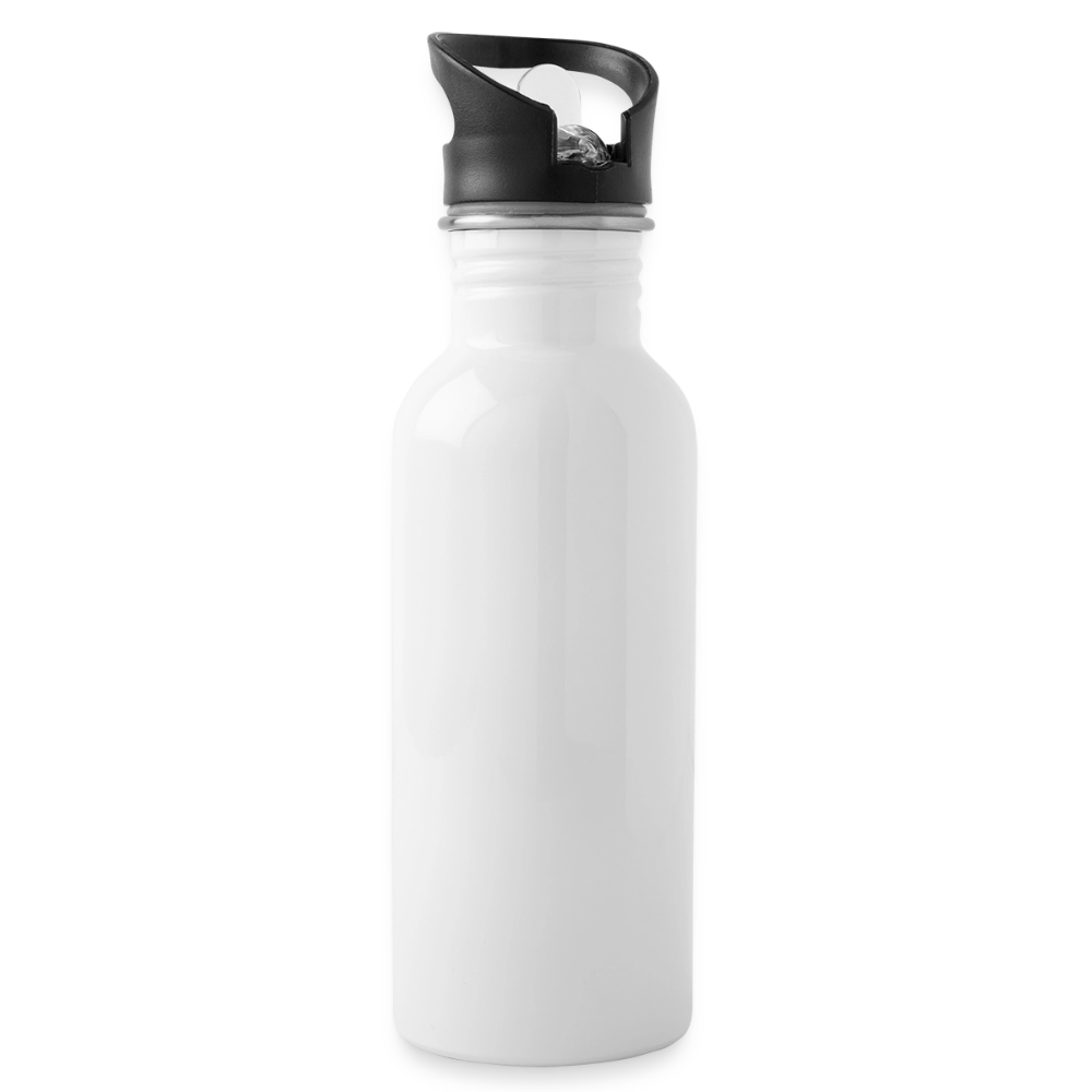 Trinkflasche Edelstahl 600 ml - personalisierbar - Weiß