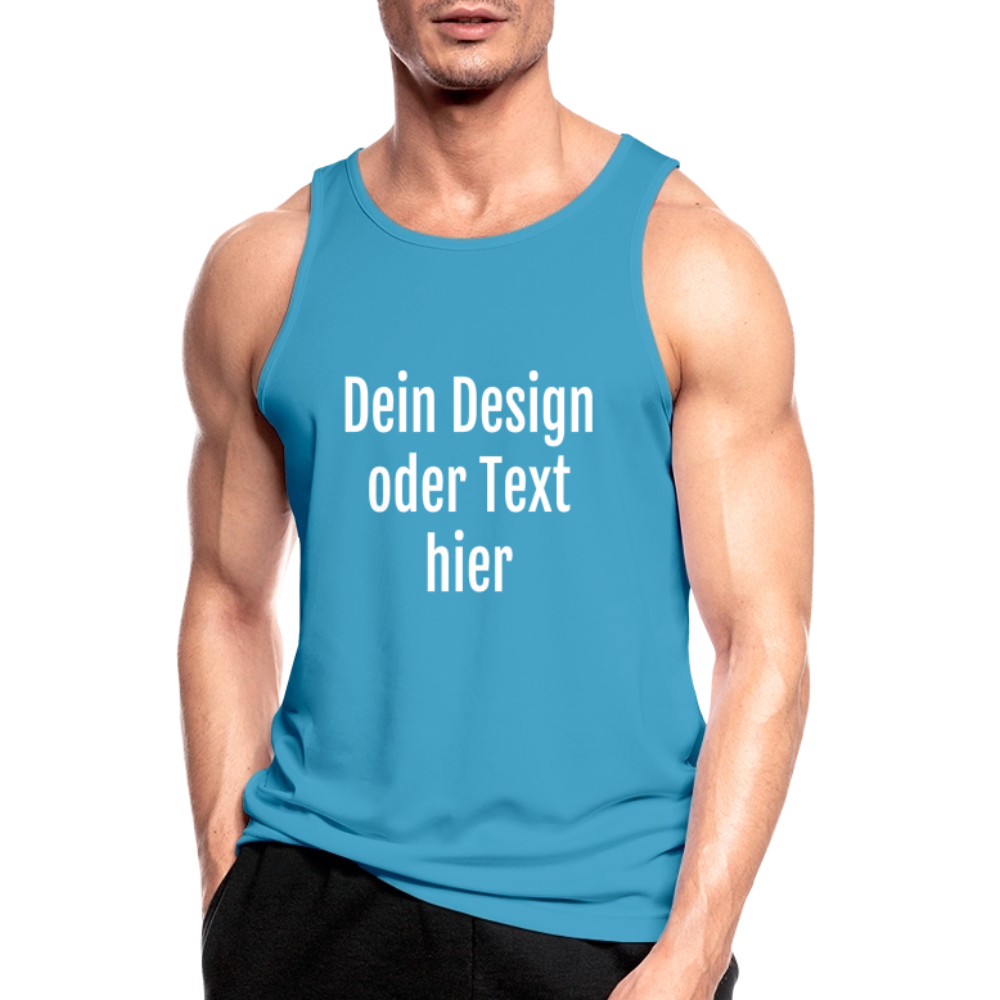 Funktionelles Männer Tank Top atmungsaktiv - personalisierbar - Saphirblau