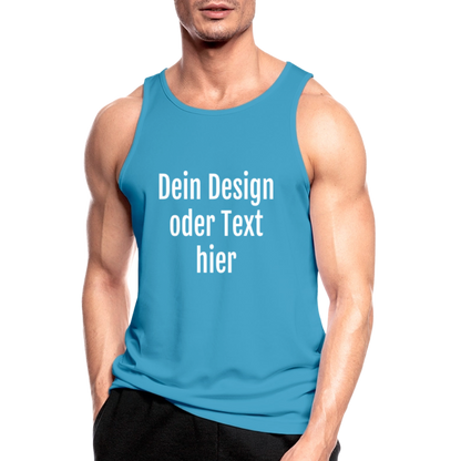 Funktionelles Männer Tank Top atmungsaktiv - personalisierbar - Saphirblau