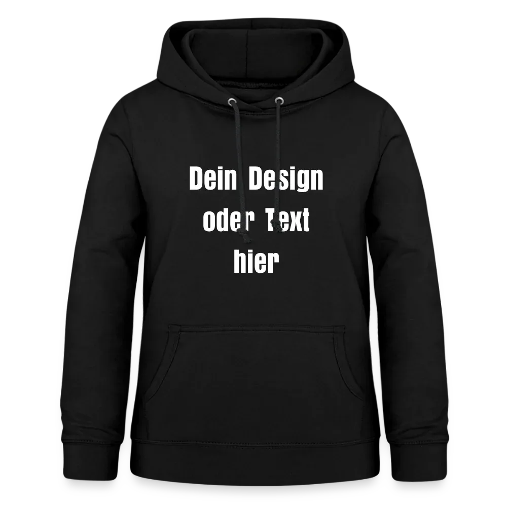 Frauen Hoodie - personalisierbare Vorder- und Rückseite - Schwarz
