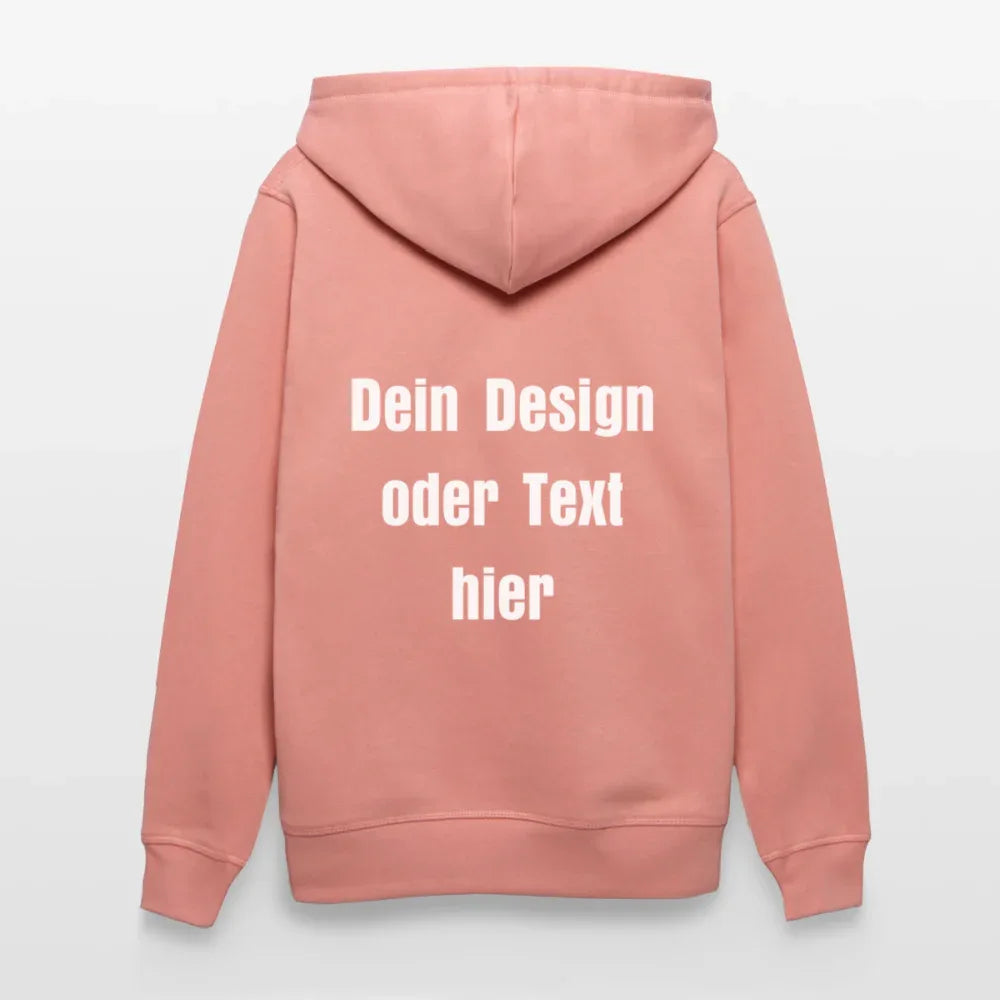 Stanley/Stella Unisex Bio-Hoodie DRUMMER - personalisierbare Vorder- und Rückseite - Altrosa