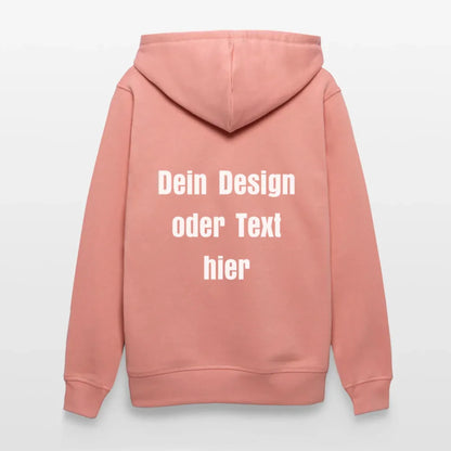 Stanley/Stella Unisex Bio-Hoodie DRUMMER - personalisierbare Vorder- und Rückseite - Altrosa