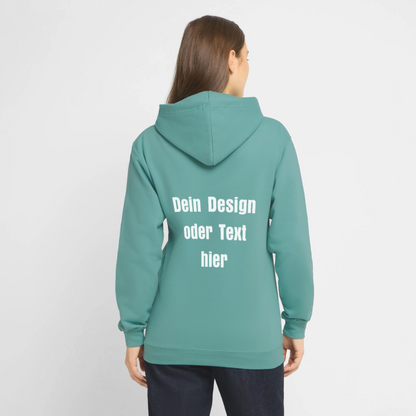 Unisex Hoodie - personalisierbare Vorder- und Rückseite - Pastelltürkis