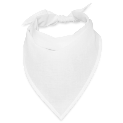 Bandana 100% Baumwolle für Sie und Ihn - personalisierbar - Weiß