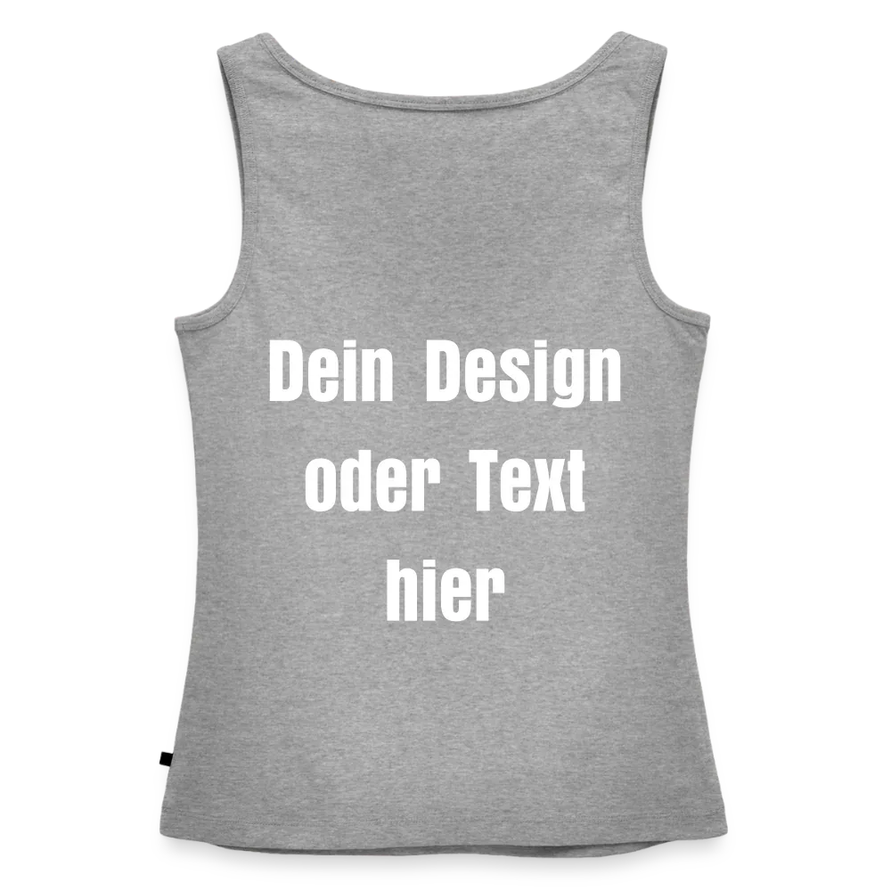Frauen Premium Tank Top - personalisierbar - Grau meliert