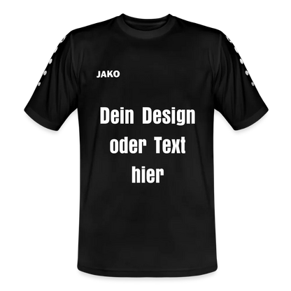 JAKO Männer Trikot Team - personalisierbare Vorder- und Rückseite - Schwarz