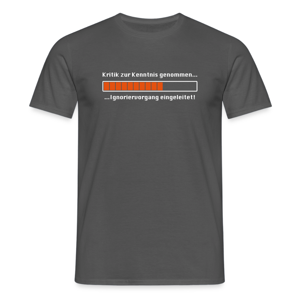 "Kritik" Motiv-T-Shirt für Männer - Anthrazit
