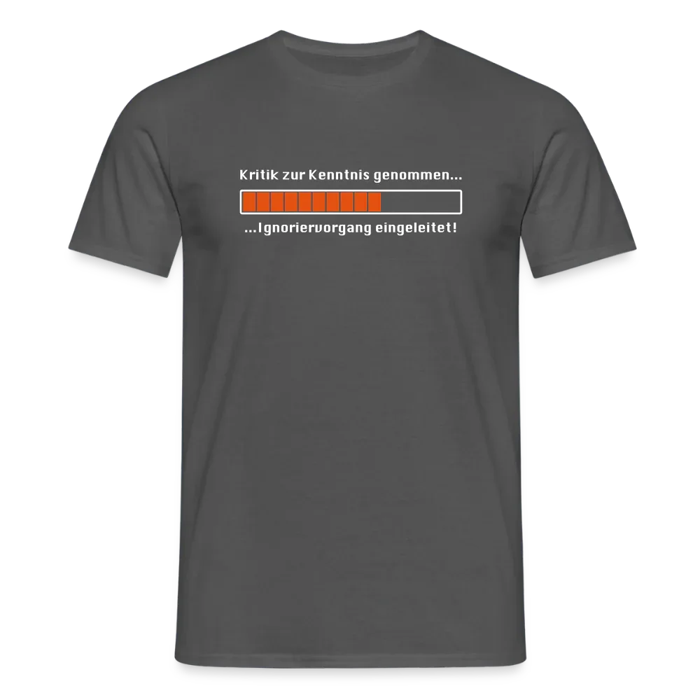 "Kritik" Motiv-T-Shirt für Männer - Anthrazit