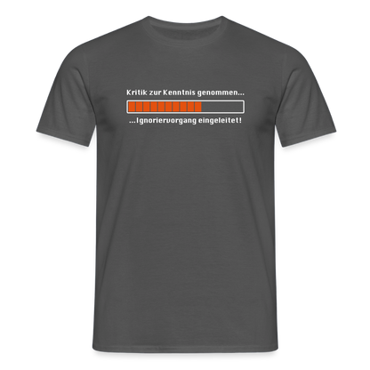 "Kritik" Motiv-T-Shirt für Männer - Anthrazit