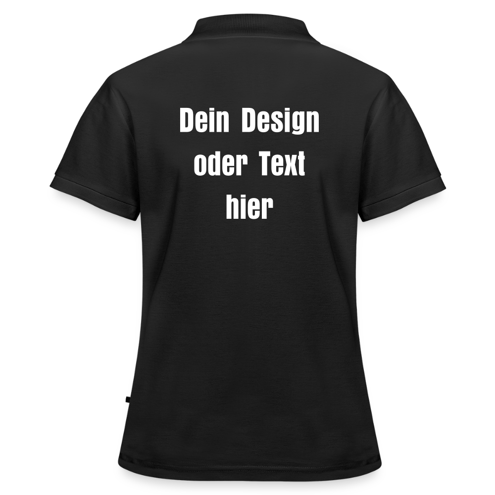 Frauen Premium Bio Polo Shirt - personalisierbar - Schwarz