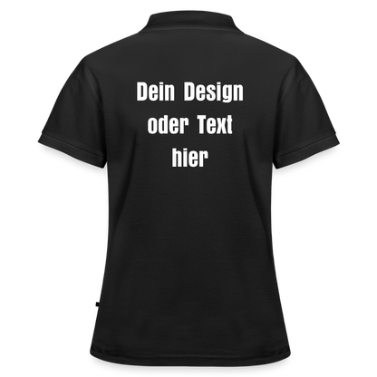 Frauen Premium Bio Polo Shirt - personalisierbar - Schwarz