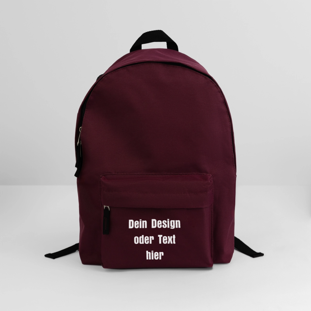 Klassischer Rucksack - personalisierbar - Burgunderrot