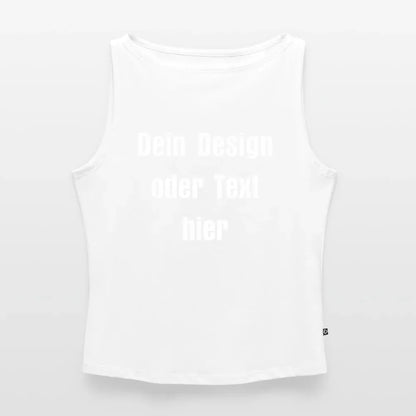 Frauen Tank Top mit U-Boot-Ausschnitt - personalisierbar - Weiß