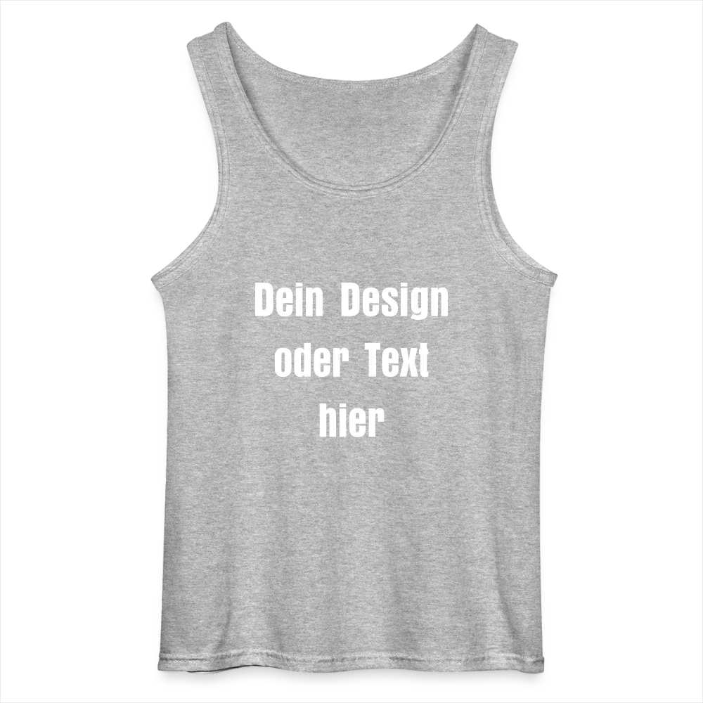 Gildan Männer Tank Top - personalisierbar - Grau meliert