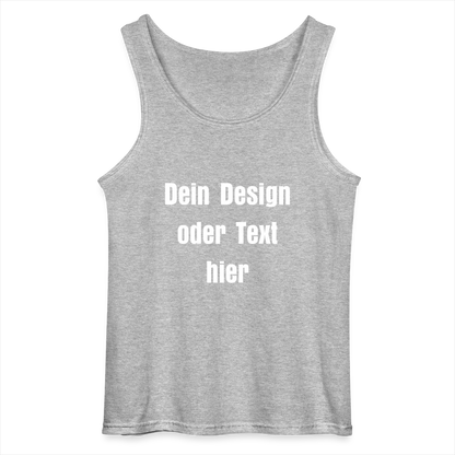 Gildan Männer Tank Top - personalisierbar - Grau meliert